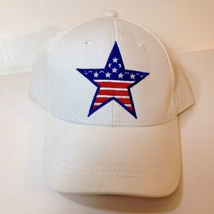 Patriotic Baseball Hat Cap American Star USA Red White & Blue Star Pugs NEW